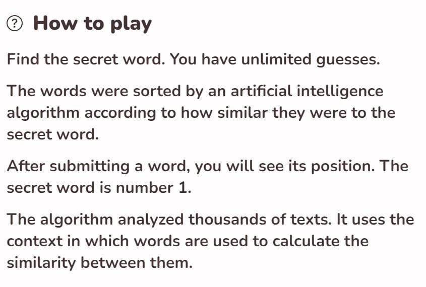 "Contexto" 980 answer today, May 25, 2025 - hints and solution (5/25/25)